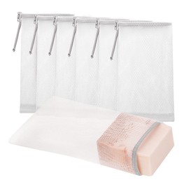 Cobahom - Bolsas de malla para jabón (6 unidades), diseño de malla de espuma, color gris