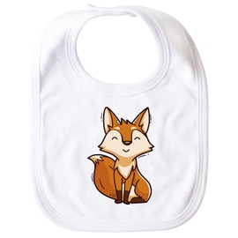 MoonWorks® Baby Bib Printed Fox Fox Animal Print Boys Girls Cotton Bib, fox white
