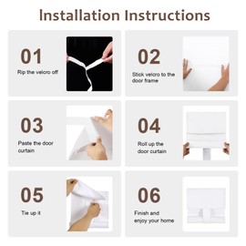 Small French Door Curtains for Door Window, Room Darkening Solid Color Door Window Covering for Glass Door, Front Door Sidelight Curtain Tie up Shade 12W x 40L Inch Bleach White 1 Panel