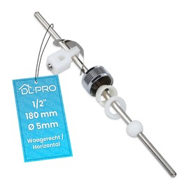 DL-pro Eccentric Rod Diameter 5 mm 180 mm 18 cm Pull Rod Suitable for Sink Outlet Drain Rod Horizontal for Drain Fitting Drain Plug