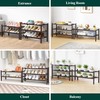 Smiry Bamboo Shoe Rack for Closet, 3 Tier Wooden Stackable
