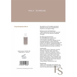 HALA SCHEKAR Permanent Hair Removal Cream Body 200 ml, Vegetable Enzymes Body Lotion, Cream Against Hair Growth, Stop Hair Growth, Hair Growth Cream, Anti-Hair Growth Cream, Hair Removal Cream