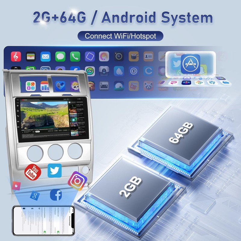 [2+64] Volxcereo Car Radio for 2008 2009 2010 2011 2012