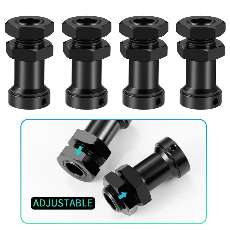 MORLORDY +20mm Extended Wheel Hubs Hex Adapters 4pcs Wheel Wideners