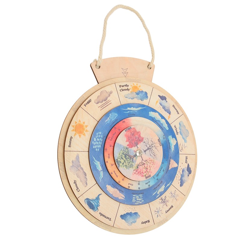 Kids Cognitive Calendar Clock Weather Cloud Seasons Temperature Early Learning