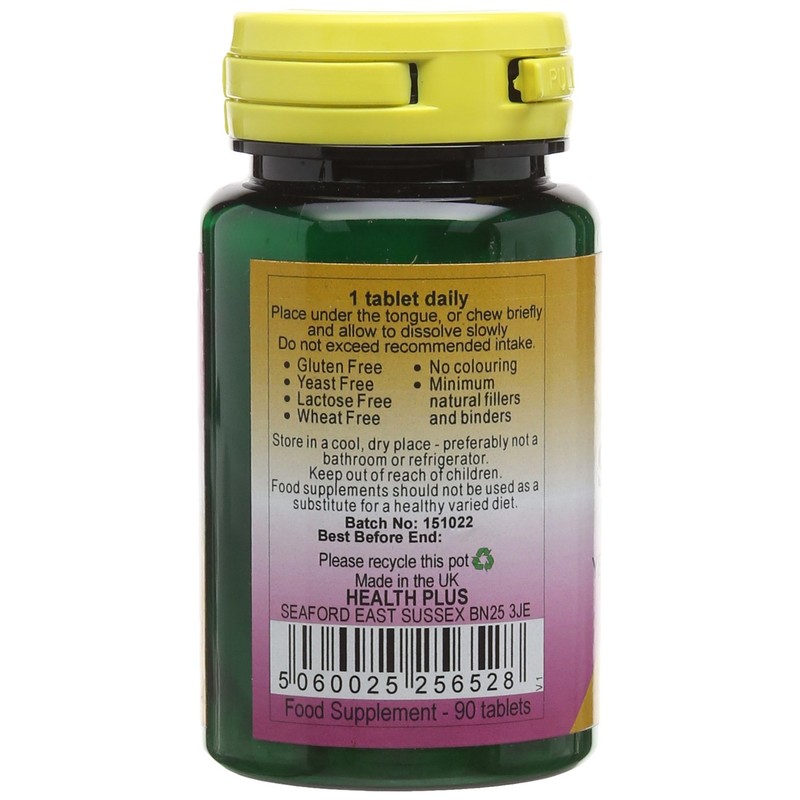 Health Plus Sublingual Vitamin B12 500µg (Methylcobalamin) : Vitamin B12