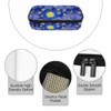 Xuwenz Blue Sky Pencil Bag Glowing Moon Starry Sky Abstract