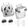 CHAOYUELYF 2 Sets Glass Cupboard Locks Security Cabinet Lock Cam