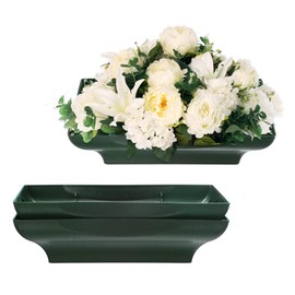 M METERXITY 3-Pack Floral Arrangement Bowls, 8.7 Inch Floral Foam Bowl, Arrangements Supplies Containers for Florist Decorative Bowls/Holiday Party Wedding Decor [Brown Green]