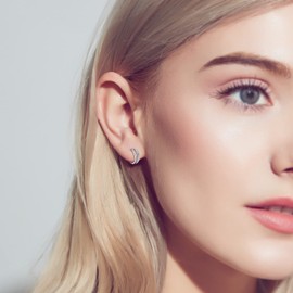 AINUOSHI 925 Sterling Silver Earrings Women's Hypoallergenic Jewellery for Her Women Girlfriend Mother's Day Valentine's Day Birthday, Sterling Silver