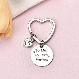 ShiQiao Spl Girlfriend Birthday Gifts from Boyfriend Anniversary Christmas Gifts for Wife Husband You Are Perfect Keyring for Couples I Love You Keychain for Her Him