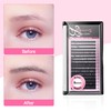Individual Eyebrow Extensions 0.1mm Thickness Mixed Length 5mm-8mm Color Black