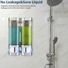 modunful Shower Dispenser 2 Chamber No Drill Shampoo Dispenser for