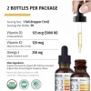 NUSAVA 2 Pack Organic Vitamin D3 K2 Drops 5000 IU