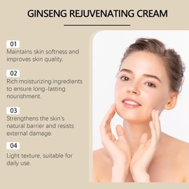 Crema hidratante de ginseng, humectantes, crema rejuvenecedora ginseng, cremas antiarrugas ginsengs, humectante facial hidratante nutritiva, humectante corporal facial para piel seca, (1pcs)