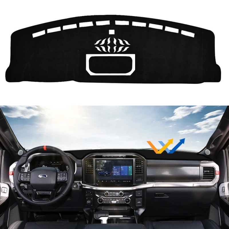 Unbranded For Ford F150 2021-2025 Black Polyester Dashmat Dash Cover