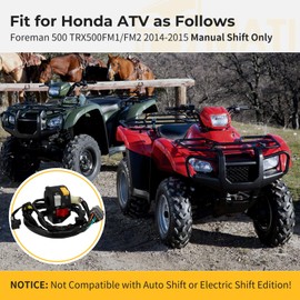 M MATI Control Switch Start Kill Stop Headlight Button for Honda Foreman 500 2014-2015 TRX500FM Manual Shift 35150-HR4-A21 35150-HR4-621