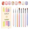GAOY Nail Brush Set, Nail Brush Set, 8 Piece Set,