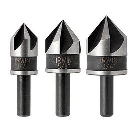 Irwin Tools IRWIN Drill Bit Set, Countersink, Black Oxide, 3-Piece (1877720)