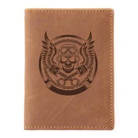 Green Burry Vintage Men's Brown Leather ID folder 12X9X1 cm