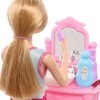 BARWA 43 PCS Doll Accessories Travel Toiletries Clip Bag Crown