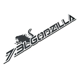 1pc New Custom 7.3L Badge Name Plate Logo 3D Nameplate Decal Stickers Compatible with Ford Super Duty 7.3L Godzilla Raging (Chrome)