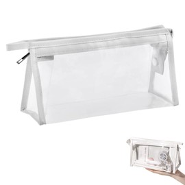 Phyxiul Pen Case, Pencil Case, Clear, Large Capacity, Lightweight, Multi-functional, Stationery, Accessory Storage, Makeup Pouch, Girls, Boys, Students, Kids, Pen Pouch, Office Supplies, Business