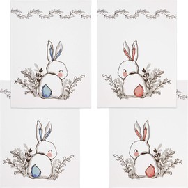 Erwin Müller Tea Towel Rabbits Pack of 4 Cotton Rabbits Size 50 x 70 cm