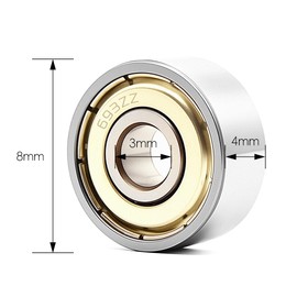 Jyvex Pack of 12 693ZZ Ball Bearings, 3 mm x 8 mm x 4 mm, Double Protected Deep Groove Ball Bearings, Bearings for DIY, 3D Printers, Motors, Lathes, Milling Machines, Various Mechanical Devices, etc