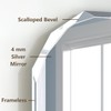 GOAND Silver Wall Mirror-Beveled Edge Frameless Mirror for Bathroom, Vanity,