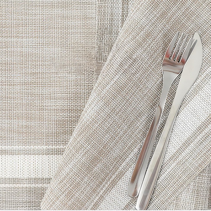 Plastic Woven Place Mats,Non-Slip,Set of 6,Waterproof Wipeable Dining Table Mats