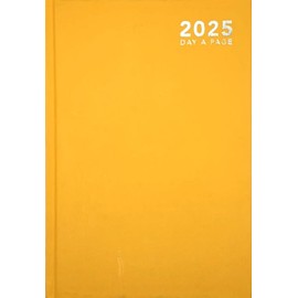 2025 Diary A4/A5/A6 Pastel Colour Fashion Diary Week to View, Day A Page Desk Diary (A6 Day A Page, Yellow)