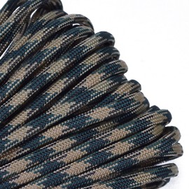 35+ Camo Pattern of Parachute 550 Cord Type III 7 Strand Paracord - Woodland Camo (50 Feet)