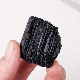 Wholesale Natural Black Tourmaline Raw Stone Healing Feng Shui Style Crystal for Meditation and CraftColor: Black Tourmaline Raw Stone, Size: 1LB