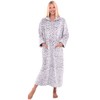 Alexander Del Rossa Long Zip Up Robe - Plush Zipper