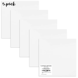 Matte White Removable Repositionable Vinyl Adhesive, 12" x 12" White Adhesive Vinyl Sheets for Silhouette, Maker, Explore, Stickers, Decals by Turner Moore Edition (White Removable Vinyl, 5-pk)
