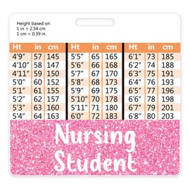 Plifal Nursing Student Badge Buddy Card Holder Nursing Accessories Horizontal ID Name Identification Tags Nurse Work W Height & Weight Conversion Charts