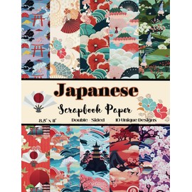 Japanese Scrapbook Paper: 8.5" x 11" 20 Double-Sided Sheets for Journaling, Junk Journals, Decoupage, Origami, Paper Crafts, Gift Wrapping and More | Sakura and Cherry Blossom