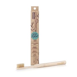 CDL - Natürliche Zahnbürste, tägliche Mundhygiene, Filamente pflanzlichen Ursprungs, umweltfreundliche Materialien und Prozesse, natürlicher Bambusgriff, antibakteriell und biologisch abbaubar