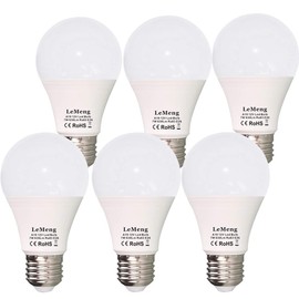 12V LED Light Bulb 7W 630Lm AC/DC10-30Volt Low Voltage E26 Base (2700K Warm White) 40-60 Watt A19 Bulbs Equivalent,Landscape Garden Yard, 12volt Battery Power System Off Grid Solar Lighting,6 Pack