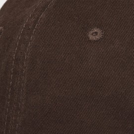 FREEBIRD99 Men Women Plain Cotton Vintage Washed Twill Baseball Cap Distressed Adjustable Dad Hat (as1, Numeric, Numeric_7, Numeric_7_and_1_Half, Dark Brown, L (for Normal Head))