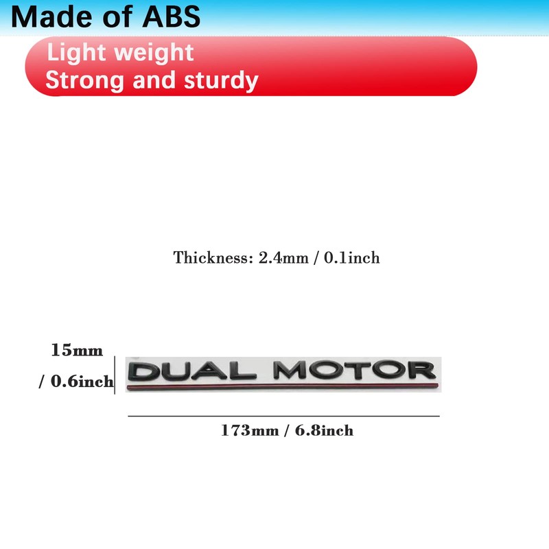 YHCDSEA Dual Motor Badge Emblem Sticker Plaid Decor Compatible for