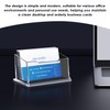 LSYYSL 4 Pieces Transparent Business Card Box, Plastic Business Card
