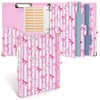 1 Inch 3 Ring Binder with Clipboard, Cute Binder Pink