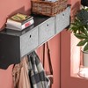SoBuy Wall Shelf with Hooks, Coat Rack Wall Mount with
