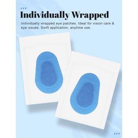 THSIREE 45 Pcs Adhesive Eye Patches for Kids, Medical Eye Patch Disposable Breathable Eyepatch for Amblyopia Lazy Eye Latex Free Adhesive Bandages for Children, 2.95 × 1.97 inches Blue