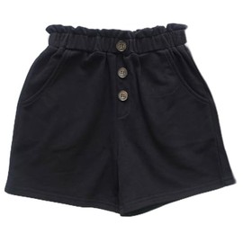 Bee bas03164 Short Pants, Girls, Kids, Pants, Pockets, Buttons, Spring, Summer, Autumn, N, black