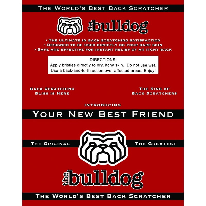 The Bulldog Back Scratcher, The Original Brush Skin Stimulator for
