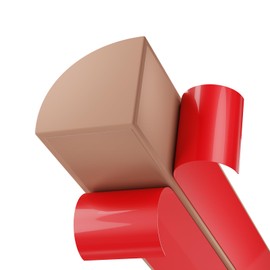 Flexible Quarter Round Molding, Peel and Stick Silicone Flexible Moulded Trim for Corner Ceilings, Floors, Bathrooms, Kitchens, Countertops (Brown, 1/2 x 1/2 x 118Inch)