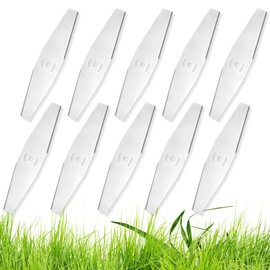 Clyhon 10 Pieces Grass Trimmer Blade, Replacement Blade Metal Blade, Grass Trimmer Accessories Metal Blade Set, Grass Trimmer Metal Blade, for Lawn Cutting, Lawn Care, Driveway and Garden